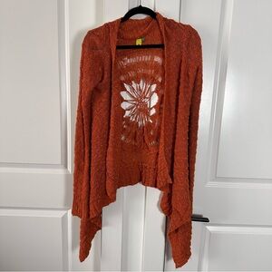 RARE! Farm Rio (Small) Orange Crochet Cardigan- Dream Catcher Design - Oversized